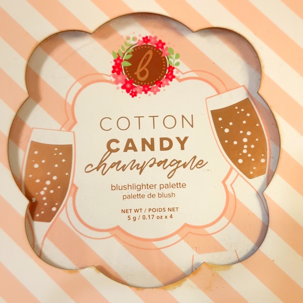 BEAUTY BAKERIE Cotton Candy Champagne Blushlighter Palette -Full Size- 4 Shades
